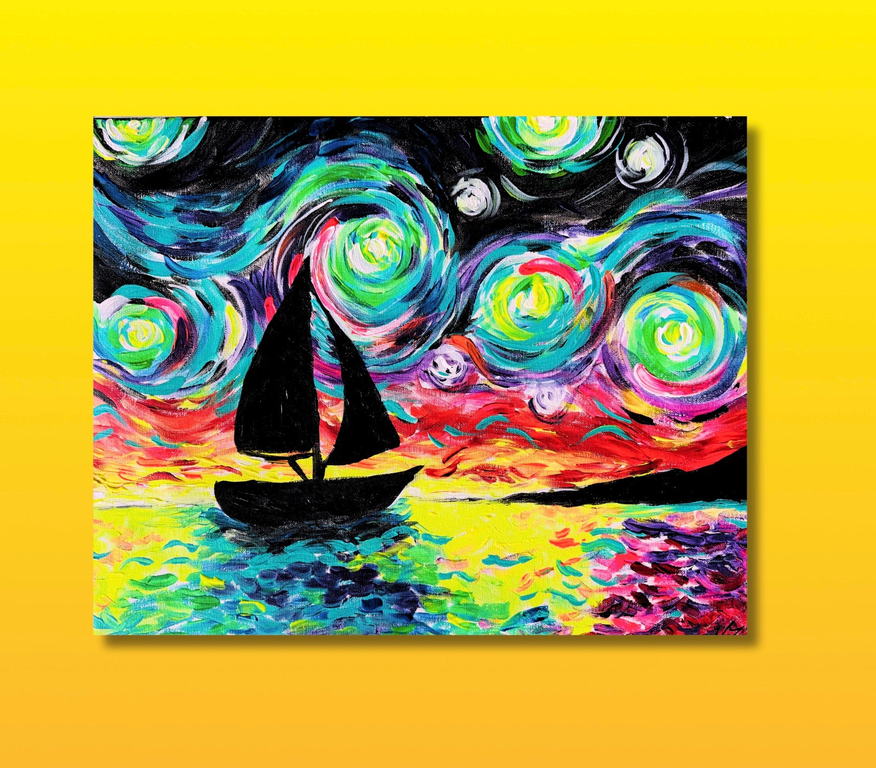 Detailed Neon Paint And Sip Picture Art Detailed Neon Paint And Sip Picture Art